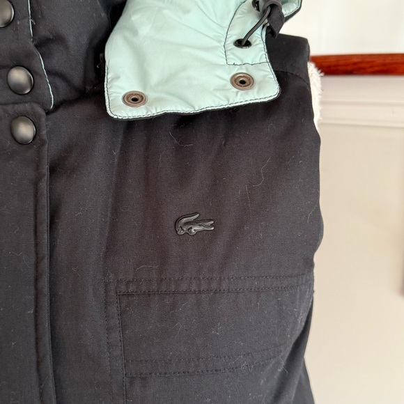 LACOSTE Black Puffer Vest Sz 40 - Picture 3 of 6
